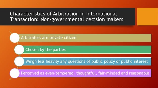 important terms used in international commercial arbitration